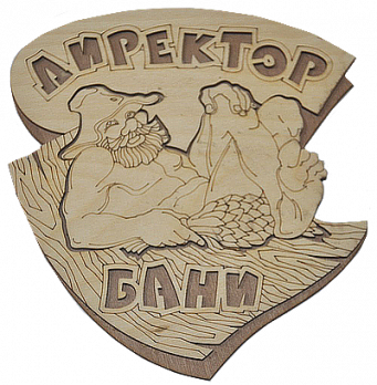 Табличка двухслойная "Директор бани"